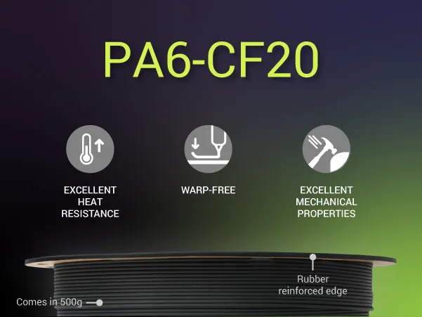 Fiberon™ PA6-CF20 碳纖尼龍 (Polymaker PolyMide™ PA6-CF) 圖4