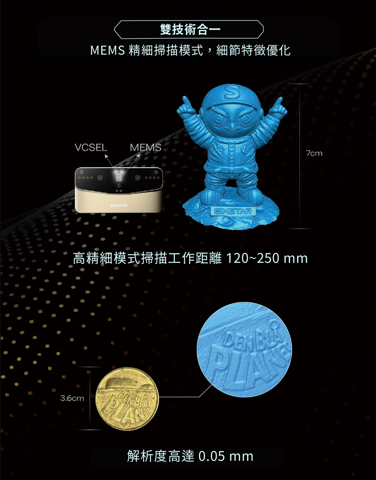 Einstar VEGA 無線手持3D掃描器|手持 3D 掃描方案 圖2