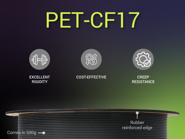 Polymaker Fiberon PET-CF17 高性能碳纖複合線材 圖2